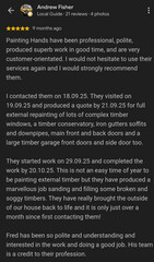 Andrew Fisher  - testimonial for Painting Hands